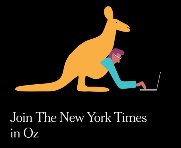 Journalists, get your CVs ready. Because The New York Times has officially hit Down Under.